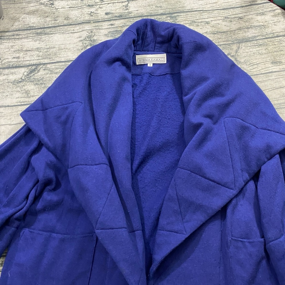Norma Kamali Iconic Shawl Collar Open Front Oversized Vtg 80s 90s Coat Jacket - Picture 5 of 11